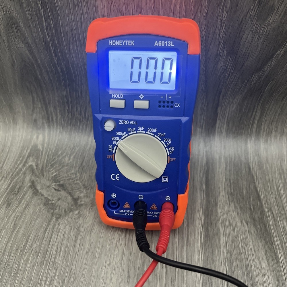 Accurate A6013L Digital Capacitor Tester with Leads for Diagnostics-image