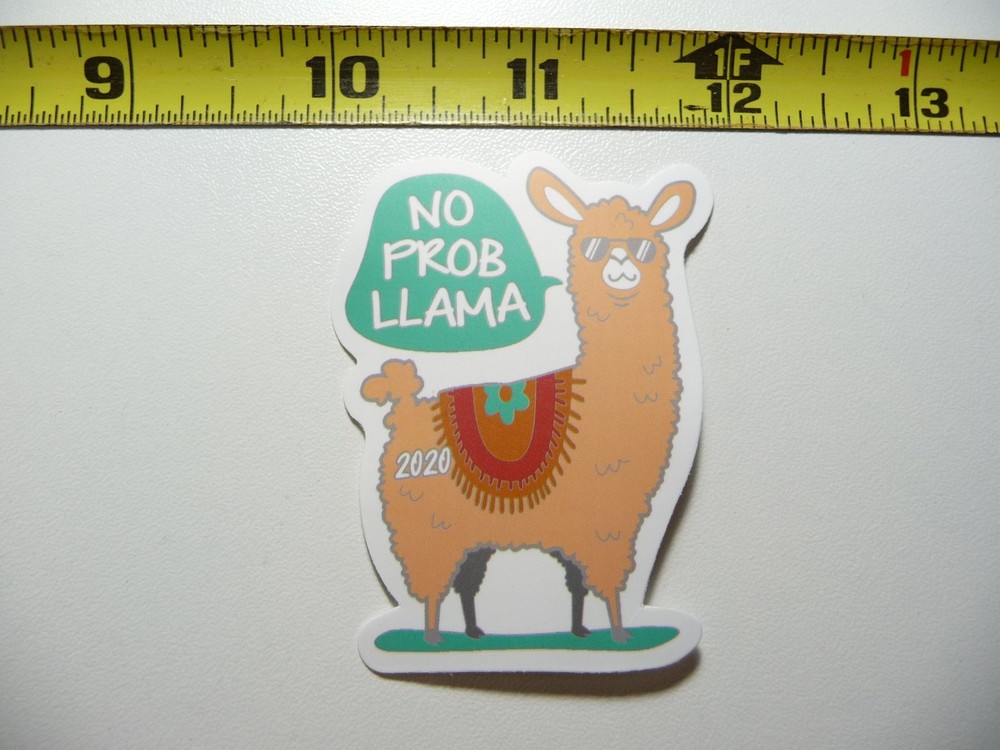 No Probllama Decal Sticker Farm Pet Llama Years Past