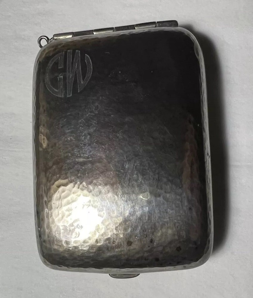 Antique Art Deco Foster and Bailey F&B Sterling Silver Compact Cigarette Case