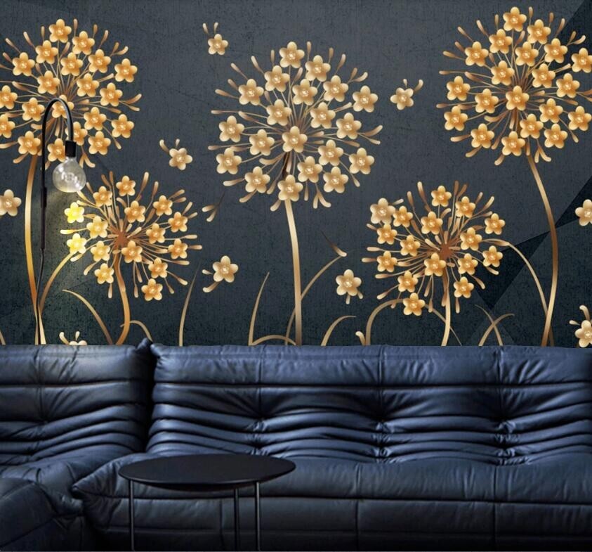 3D Yellow Bouquet ZHUA27133 Wallpaper Wall Murals Removable Self-adhesive Ann