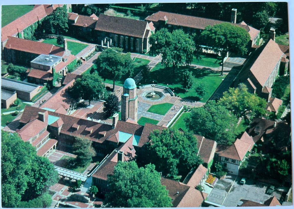 Postcard: Eliel Saarinen-designed Cranbrook campus 1925-30, excel cond, unposted