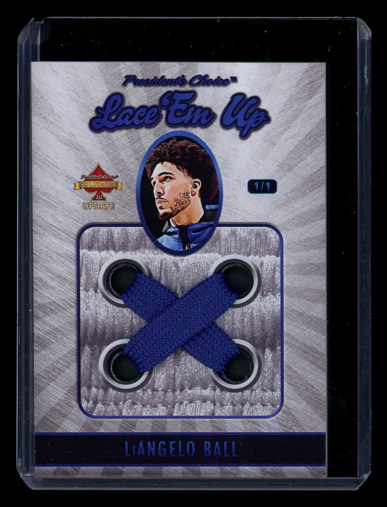 2023 President's Choice Solitaire 2.0 Update Lace 'Em Up LiAngelo Ball 1/1 Lace