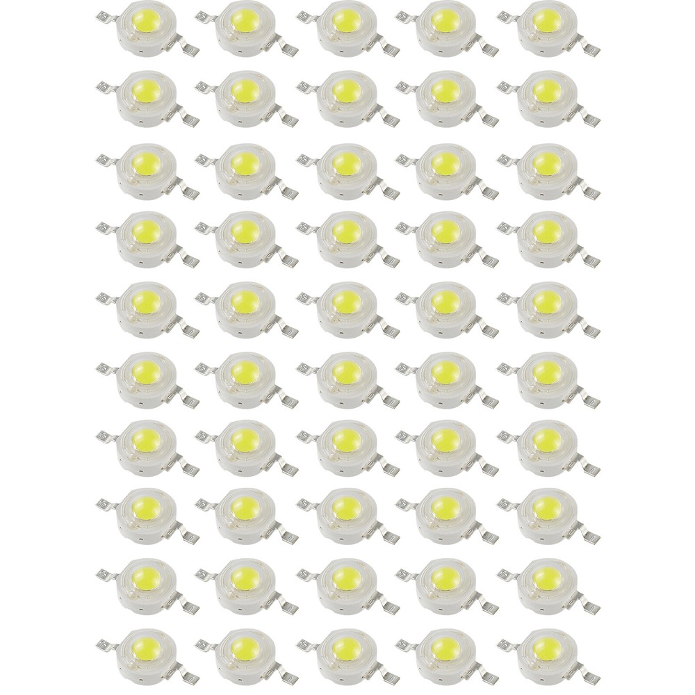 50pcs 1W High Power COB SMD LED Chips 180° Beam Angle 5V
