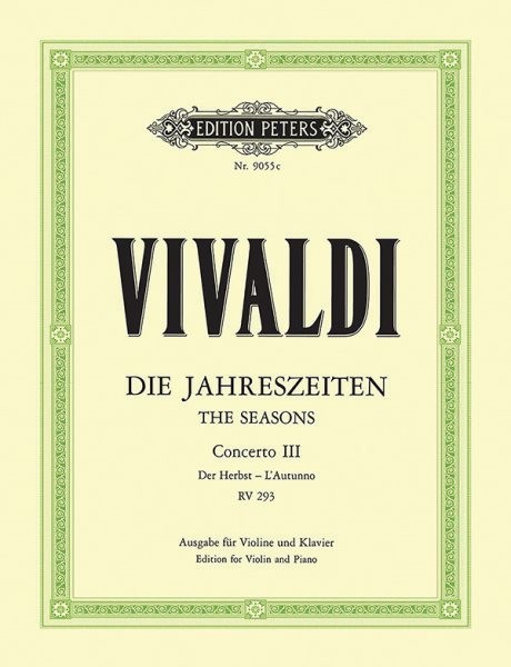 Violin Concerto in F Op. 8 No. 3 Autumn Edition for Violin and Piano : For Vi...