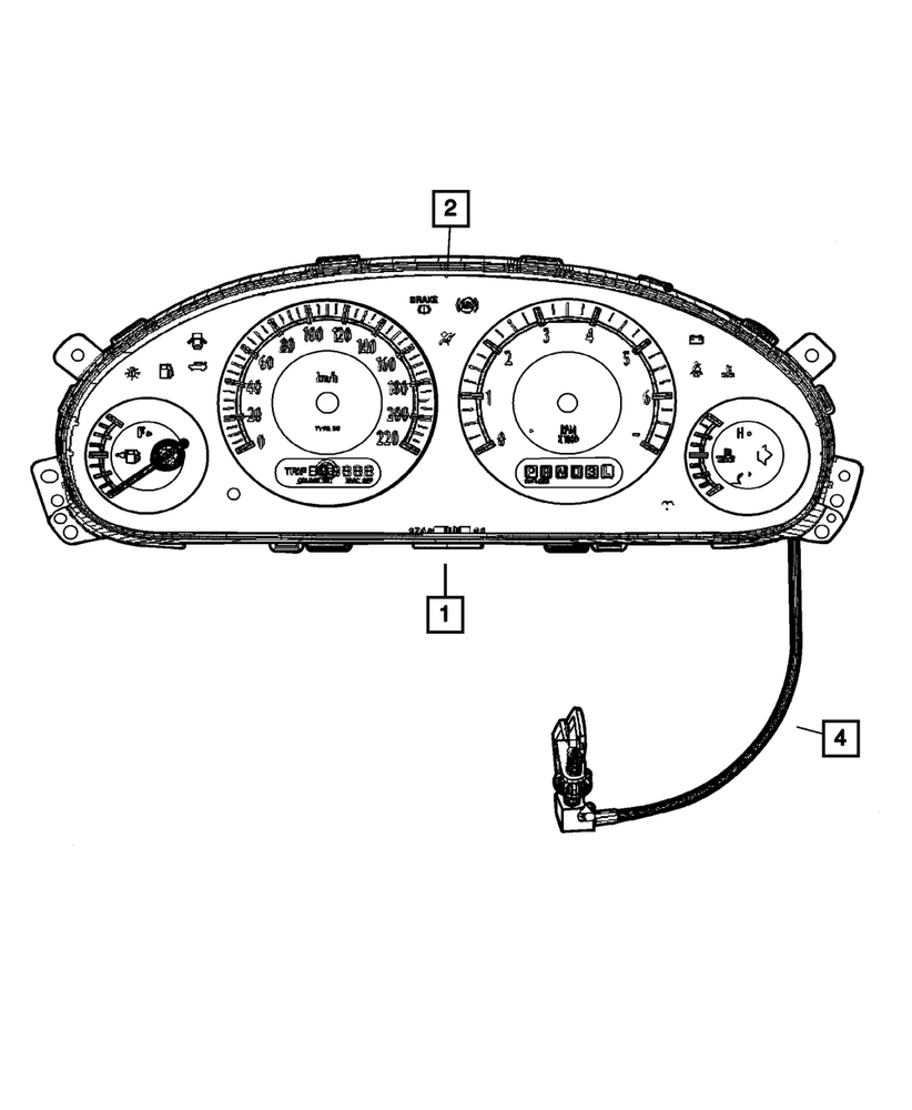 Genuine Mopar Instrument Panel Cluster 4685749AI