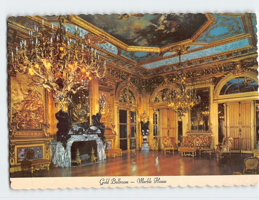 Postcard Gold Ballroom Marble House Newport Rhode Island USA
