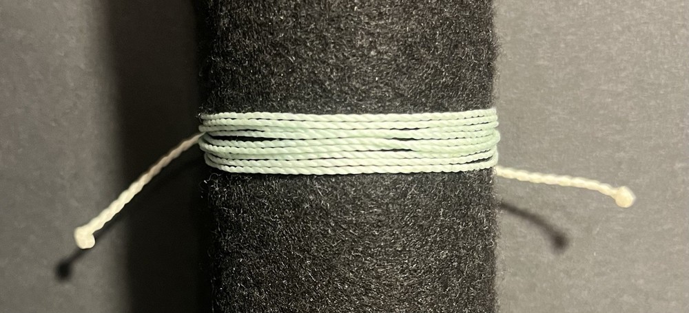 Pura Vida Light Aqua Solid Original Bracelet W/ White Adjustable Cord
