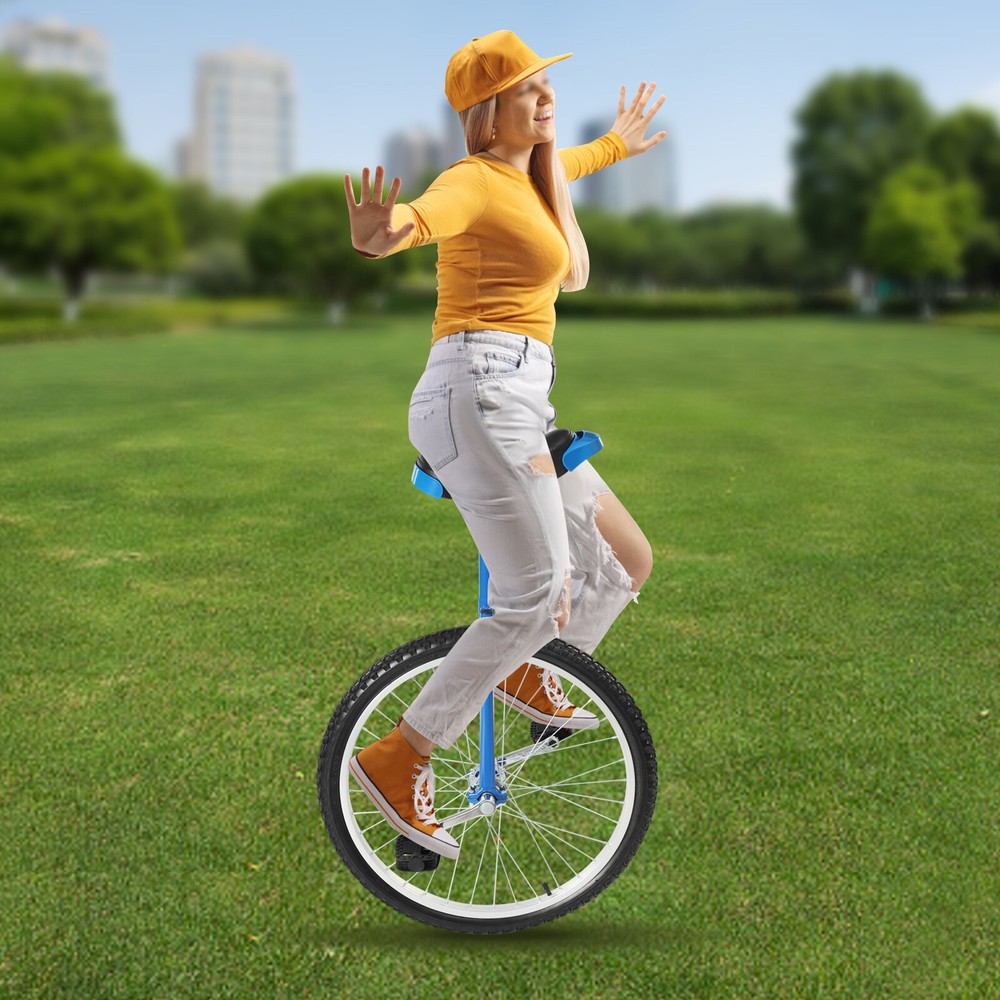 24in Adjustable Height Exercise Bike for Home Fitness Cycling Workout