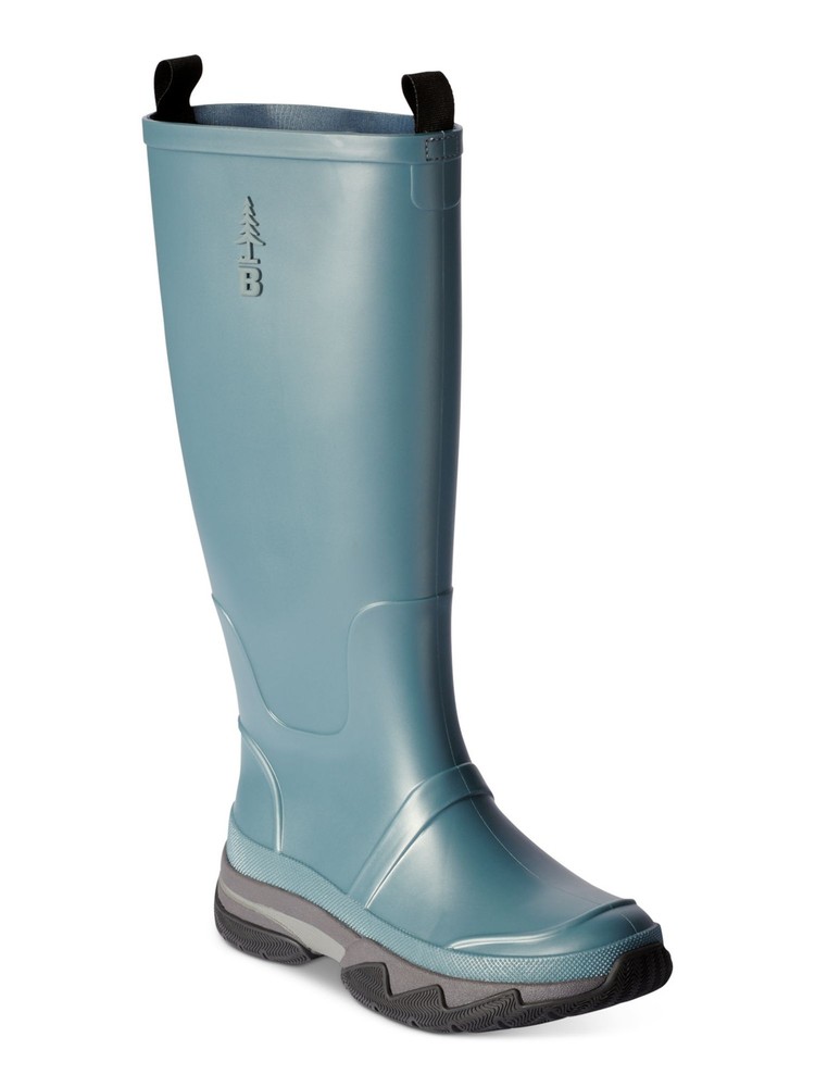 BASS OUTDOOR Womens Blue Comfort Field Round Toe Wedge Rain Boots 6 M