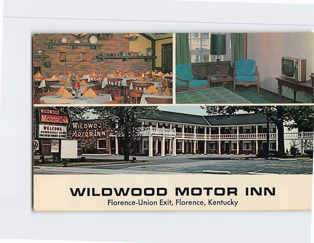 Postcard Wildwood Motor Inn Florence Kentucky USA
