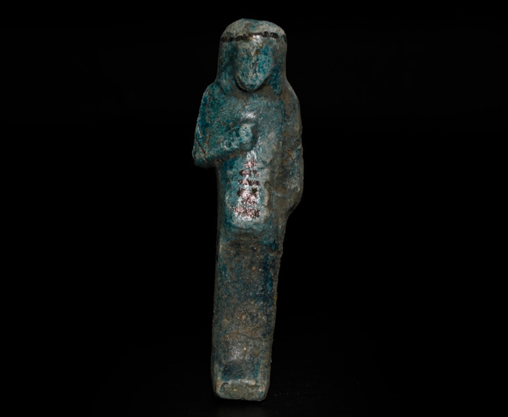 Ancient Egyptian Antiques Rare Faience Ushabti Statue Funerary Artifact Figurine