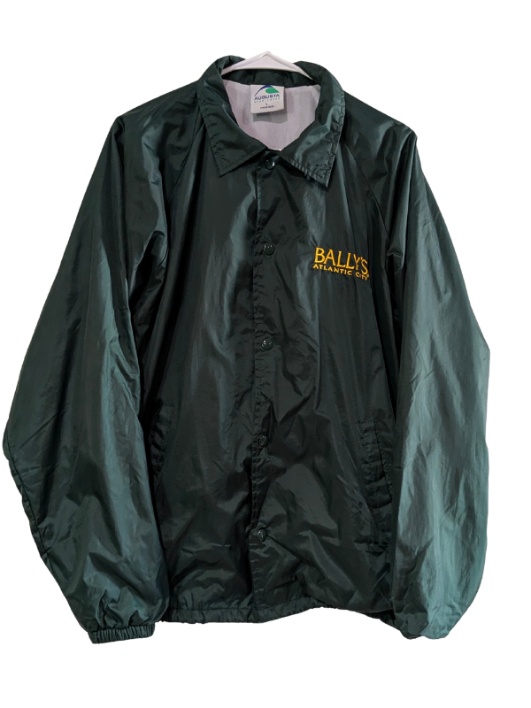 Augusta Sportswear Men's Windbreaker Jacket, Green, Large, Bally's Atlantic City