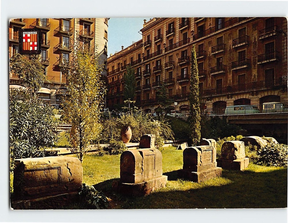 Postcard Plaza Villa de Madrid Barcelona Spain