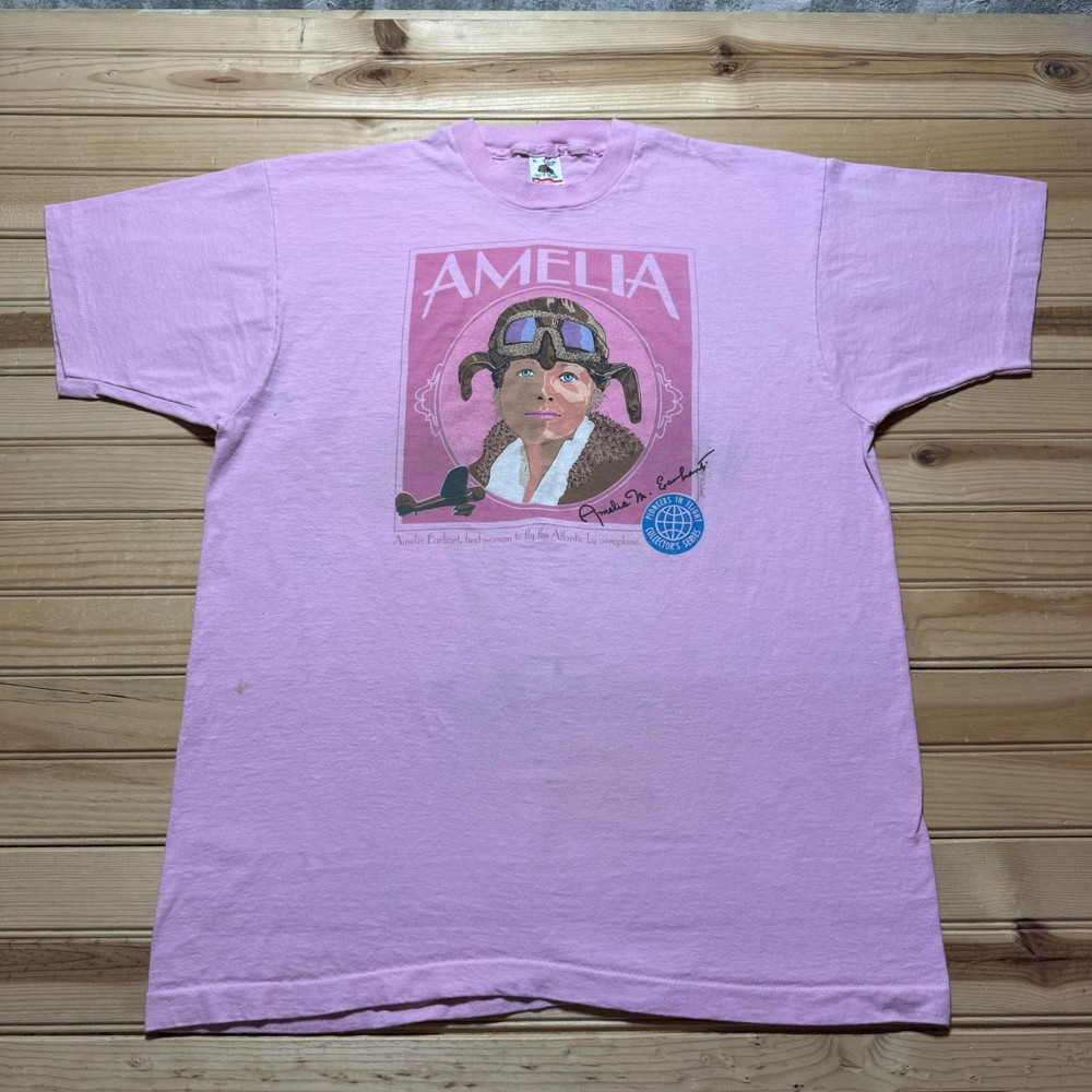 Vintage 90s Amelia Earhart Pioneers in Flight Collector's Series Shirt Size XL