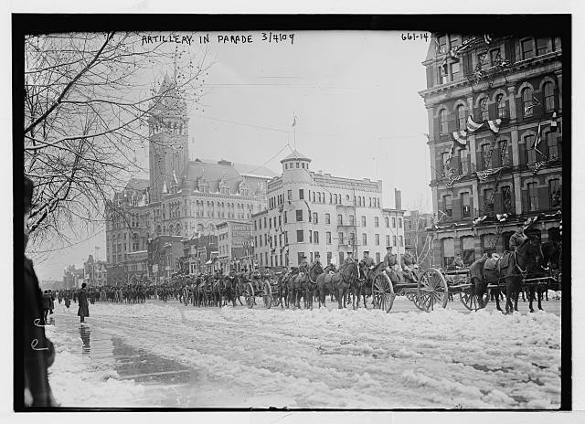 Washington D.C. Taft Inaugural Parade 1909 Artillery on Pennsylvania Ave