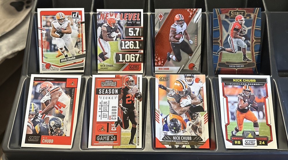 Nick Chubb 8 Card Lot Panini Contenders Score Donruss Cleveland Browns