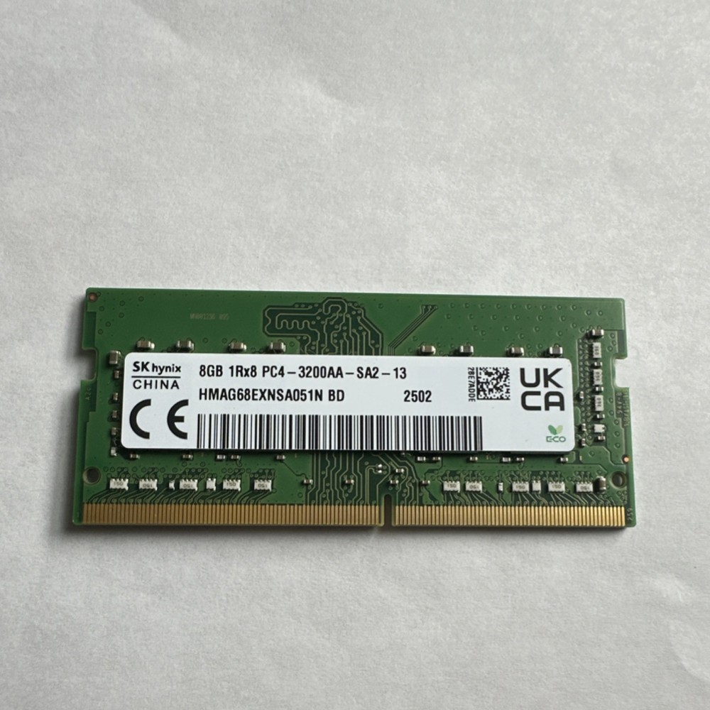 SK hynix 8GB DDR4 SO-DIMM PC4-3200 260-Pin RAM Module HMAG68EXNSA051N BD