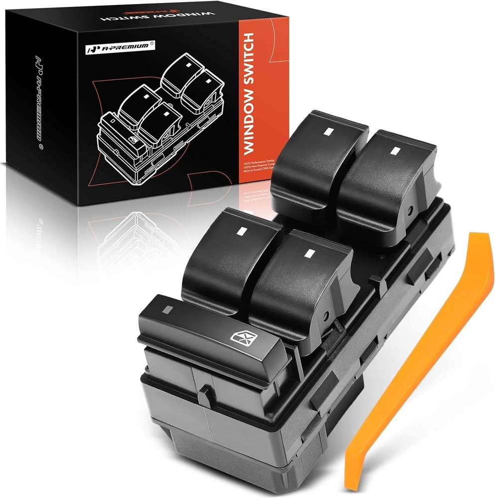 A-Premium Driver Side Power Master Window Switch Compatible with Chevy Black