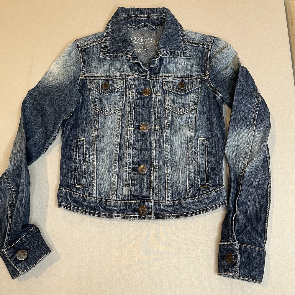 Aeropostale Women’s XS Classic Cropped Jean Jacket Denim