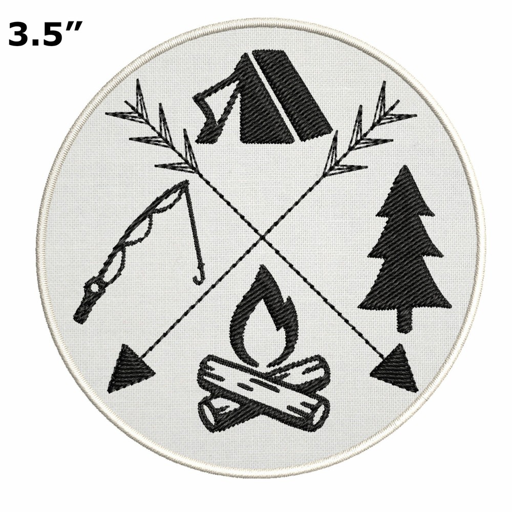 Live A Life of Adventure Camping Outdoors Patch Embroidered Iron-On Applique