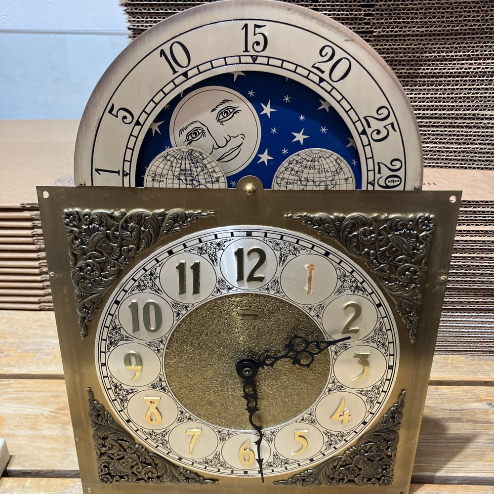 VTG Grandfather Clock Movement And Face Kit By Ridgeway-Germany Model 162
