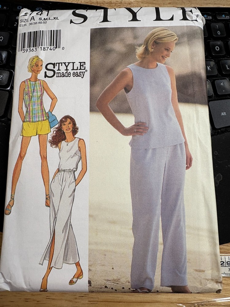 Style 2741 sewing pattern: EASY Slacks/Shorts/Skirt/Tank, Sizes S-XL NEW