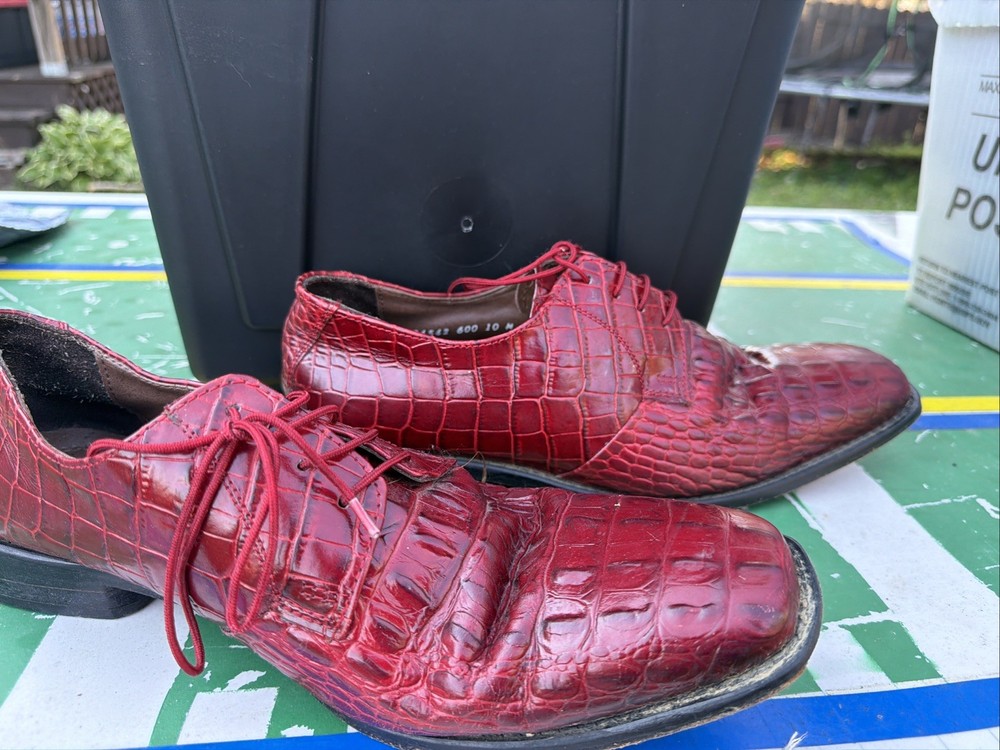 Madison Anaconda Print Plain Toe Oxford | Stacy Adams Dress Shoes in Red for Men