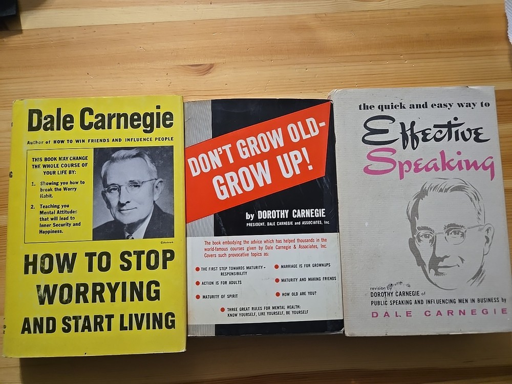 Dale Carnegie & Dorthy Carnegie Lot Of 3 HC DJ