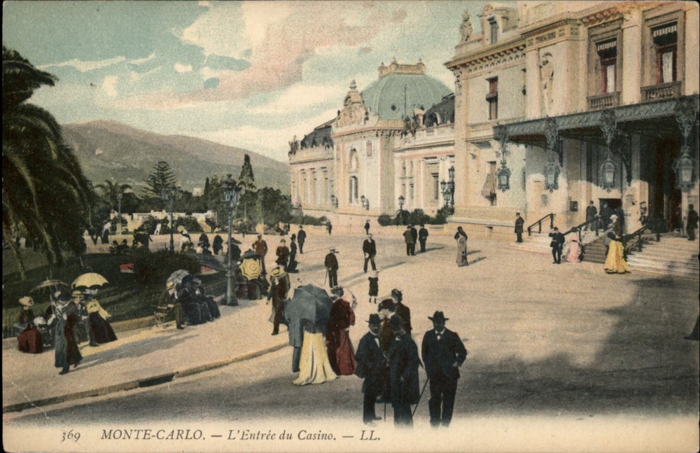 Monte Carlo Casino Monaco vintage postcard s171