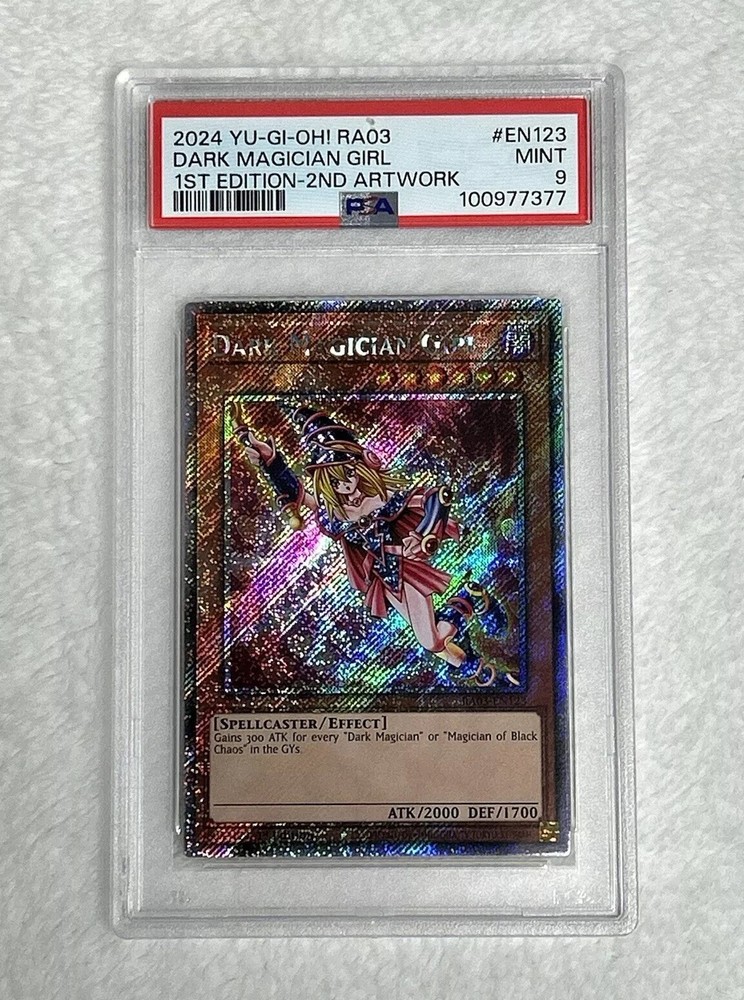 Yugioh PSA 9 2024 Dark Magician Girl (2nd) RA03-EN123 Platinum Secret Rare