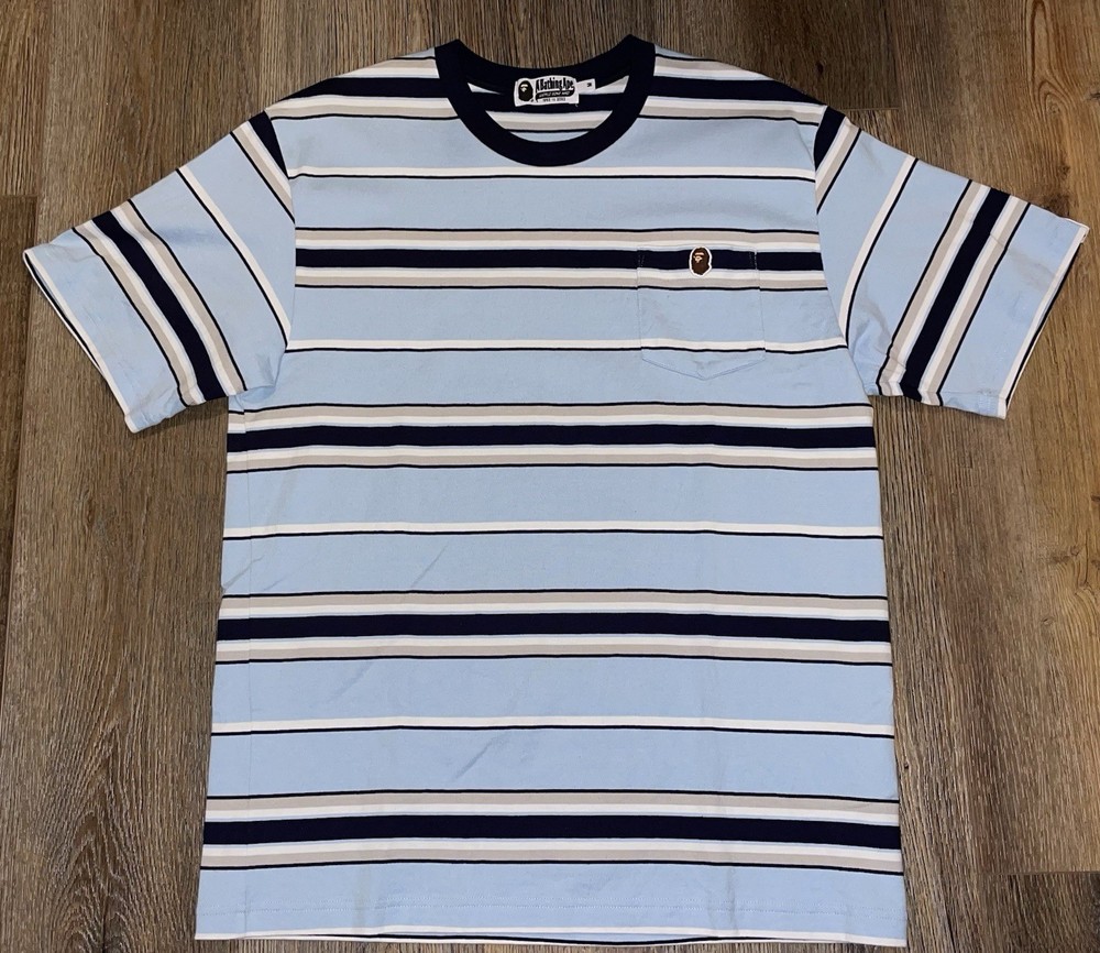 A Bathing Ape BAPE One Point Hoop Relaxed Fit Mens M Shirt Designer Fashion