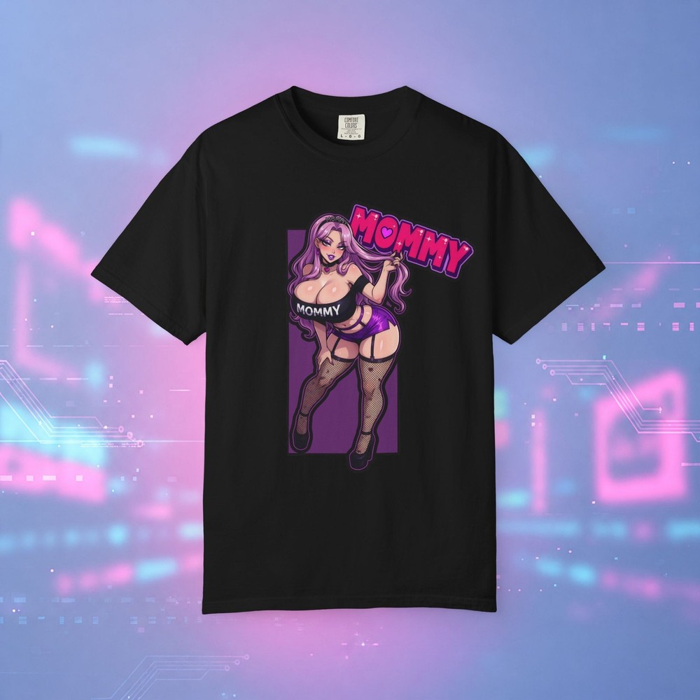 Comfort Colors 1717 Mommy Anime Pinup Graphic Tee Gamer Adult Shirt Unisex S-4XL