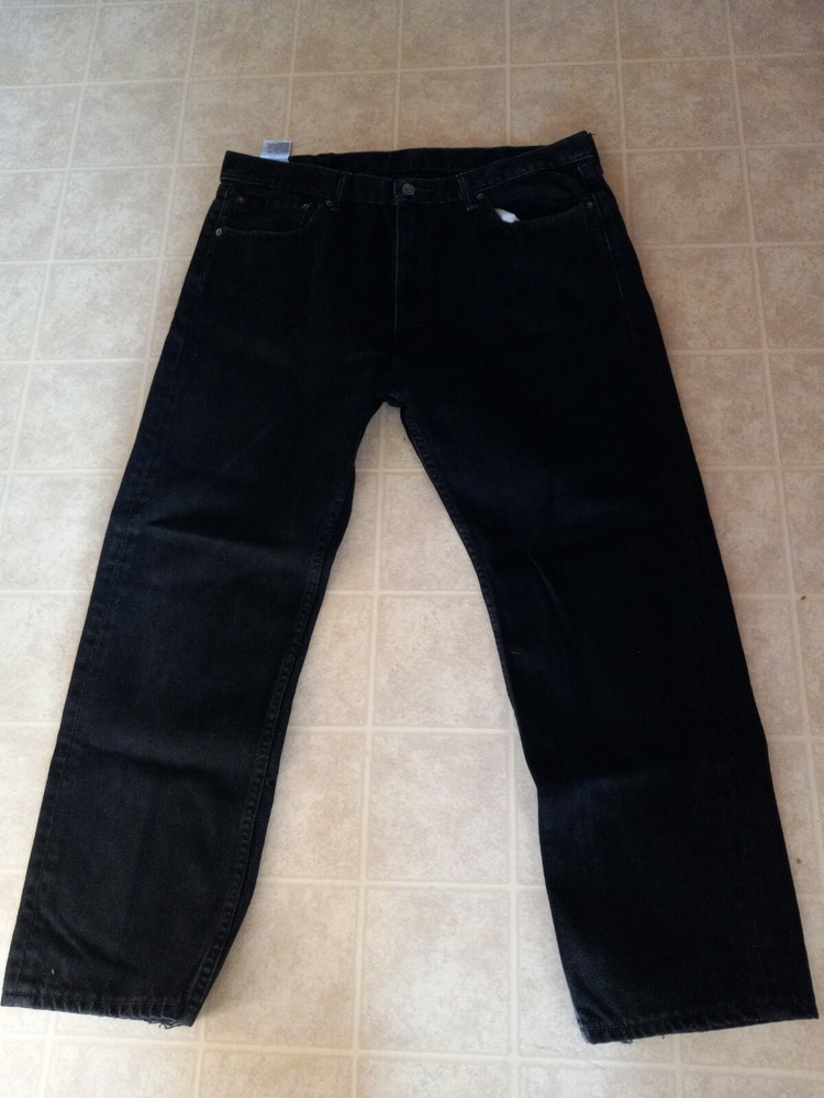 VTG Levi’s 505 Men 40X30 Regular Fit Black Jeans Denim Cotton Straight Leg