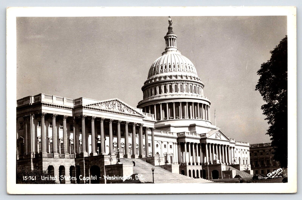 Vintage Old Antique Postcard United States Capitol Building Washington D.c. Usa