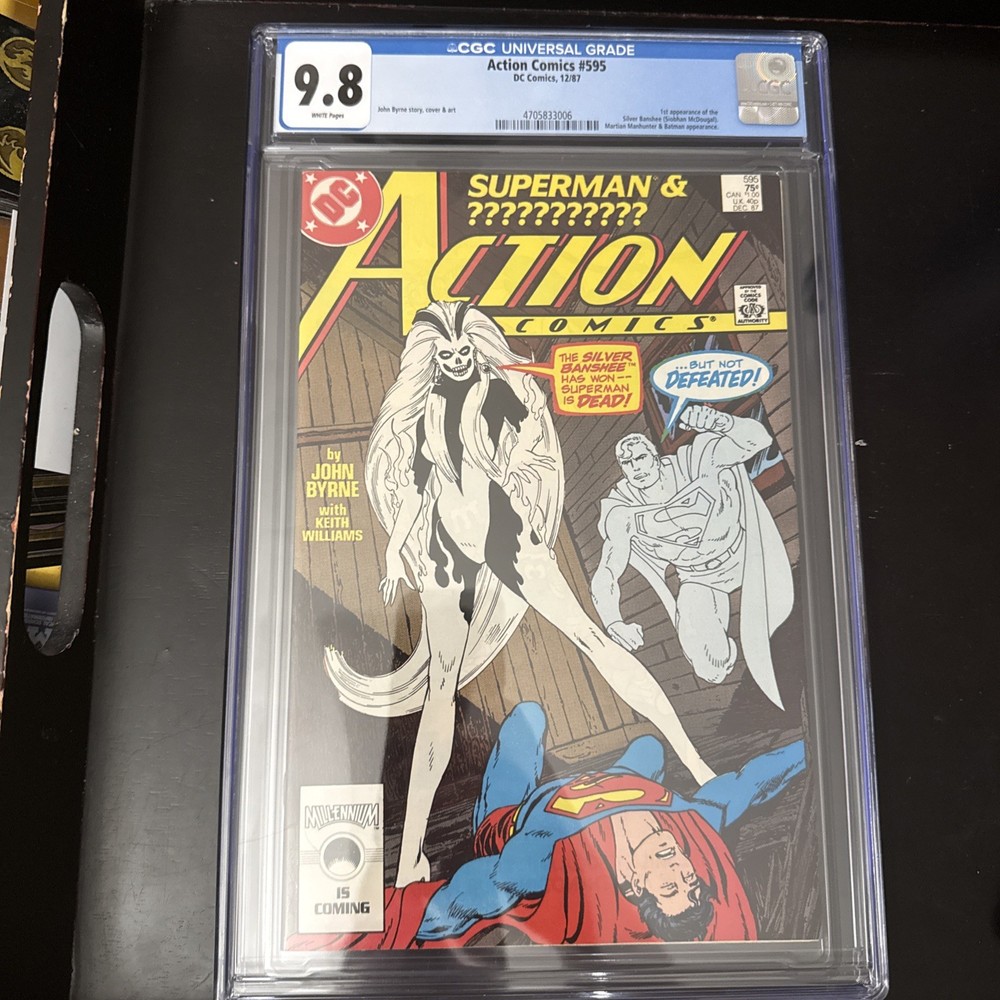 Action Comics #595 CGC NM/M 9.8 White Pages 1st Appearance Silver Banshee!