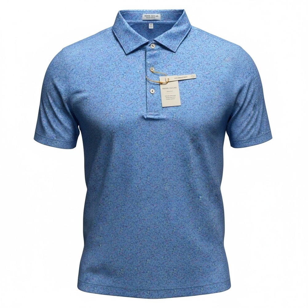 NEW Peter Millar Golf Mens XL Macaw Birds Performance Jersey Polo Blue CS NWT
