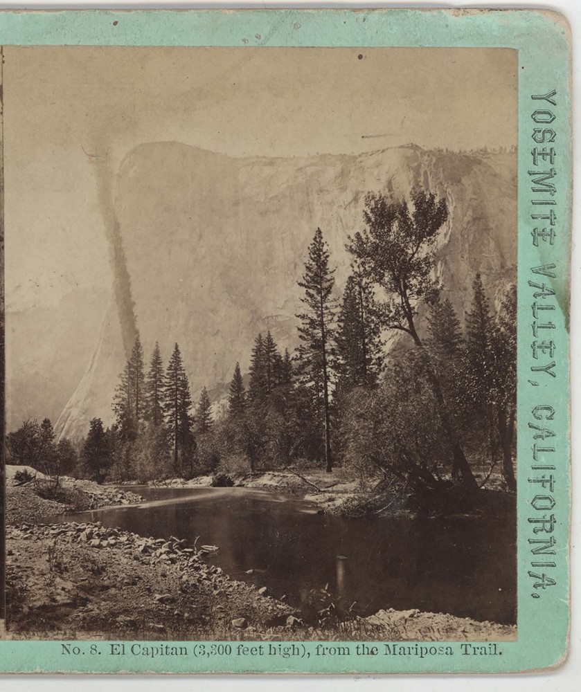 El Capitan from Mariposa Trail Yosemite Valley CA Anthony Stereoview c1880