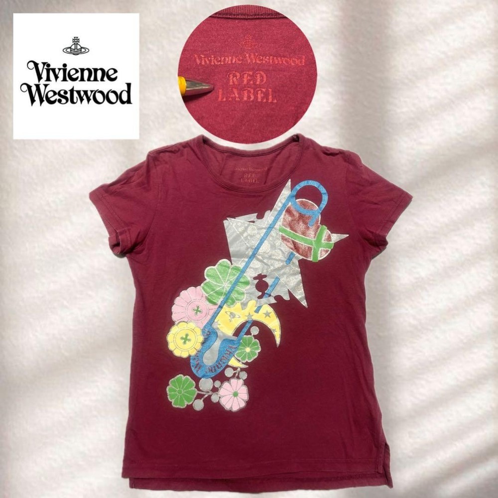 Rare Vivienne Westwood Vintage Purple Sequin Print T-Shirt Women's S