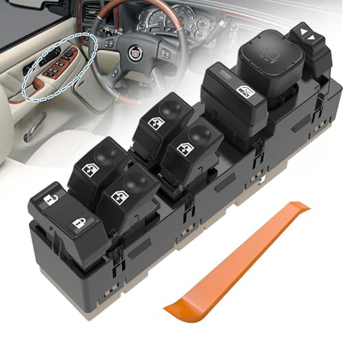 15883320 Master Power Window Switch w/Mirror Switch Module, Front Driver Side