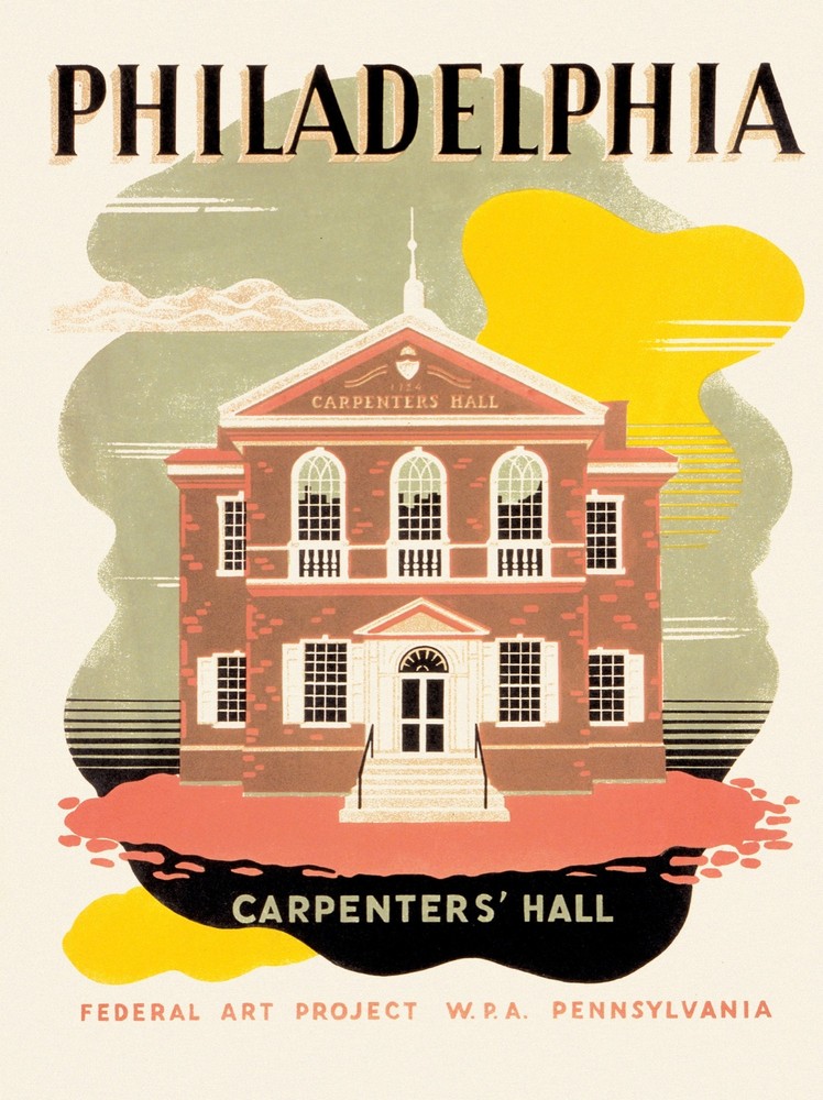 Decor Poster. Fine Graphic Art Design. Carpenter's Hall. Home  Wall Art. 1729