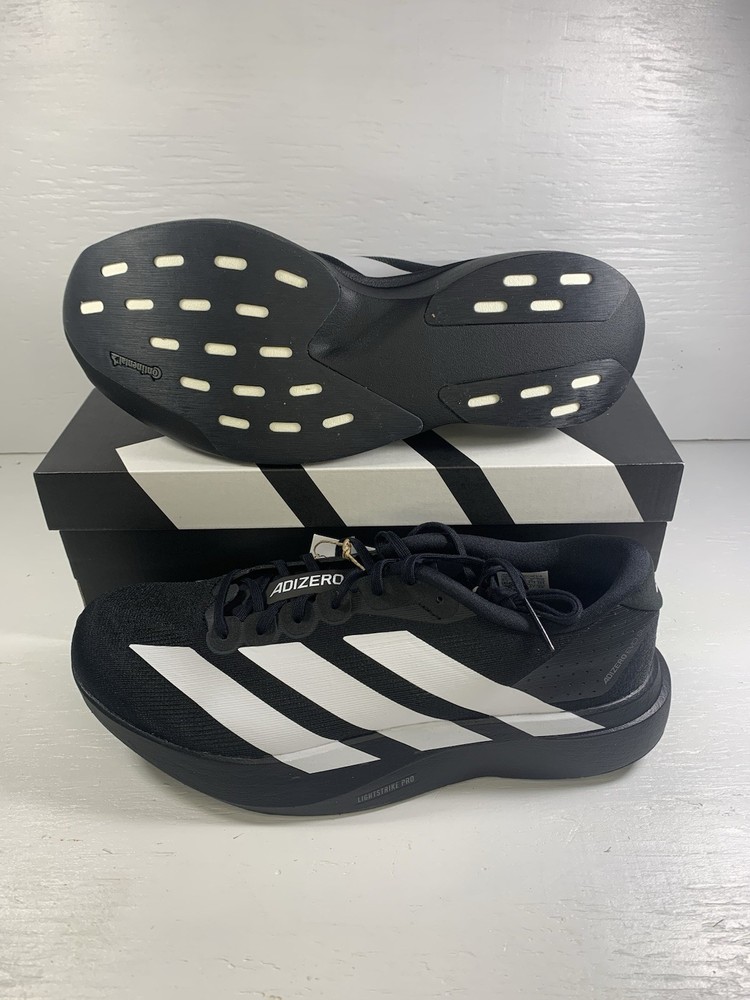 Size 10.5 - Adidas Adizero Evo SL (Black/White) Men's Running Shoes