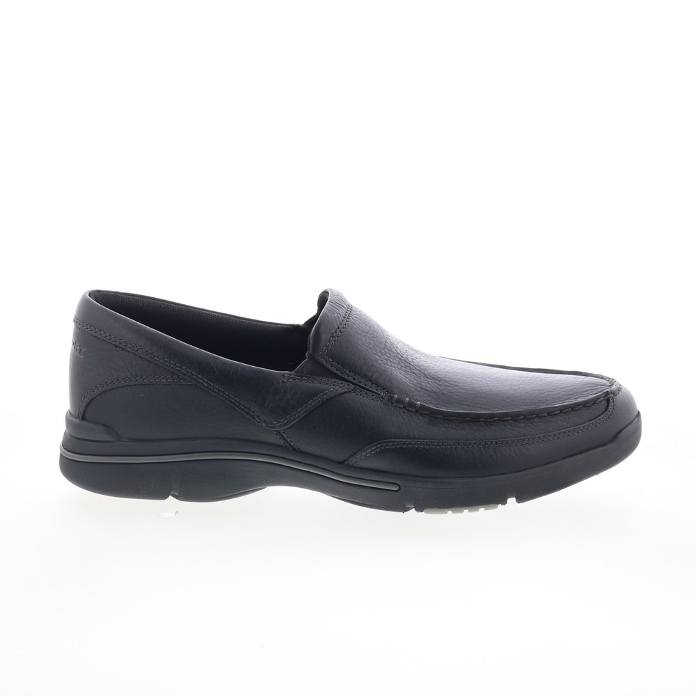 Rockport Eberdon K71228 Mens Black Wide Loafers & Slip Ons Casual Shoes