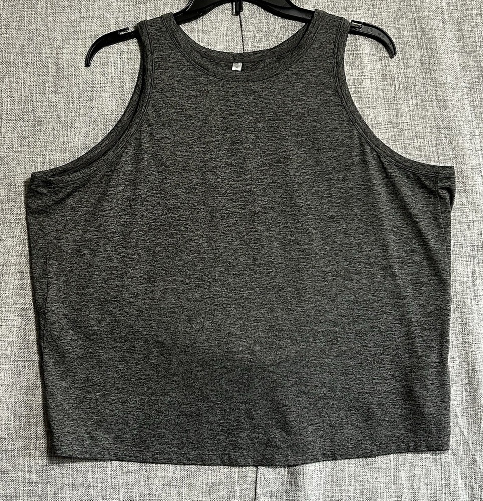 Fabletics Women's Charcoal Gray Blake Open Back Twist Tank Top XL