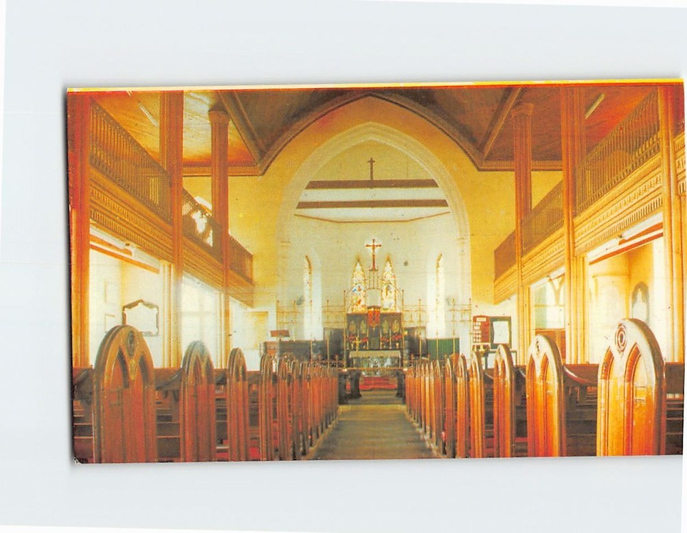 Postcard Inside the St. John's Parish Church Barbados West Indies