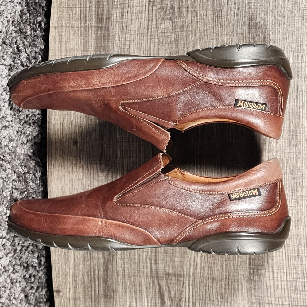Mephisto Edlef Cool-Air Slip-On Loafers Men's 10.5 Brown Leather Comfort EUC