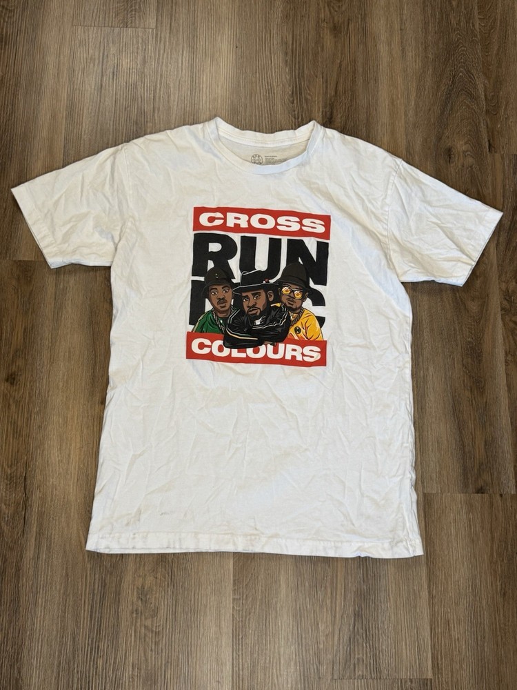 Cross Colours Run DMC White Graphic T Shirt Size Men’s Large