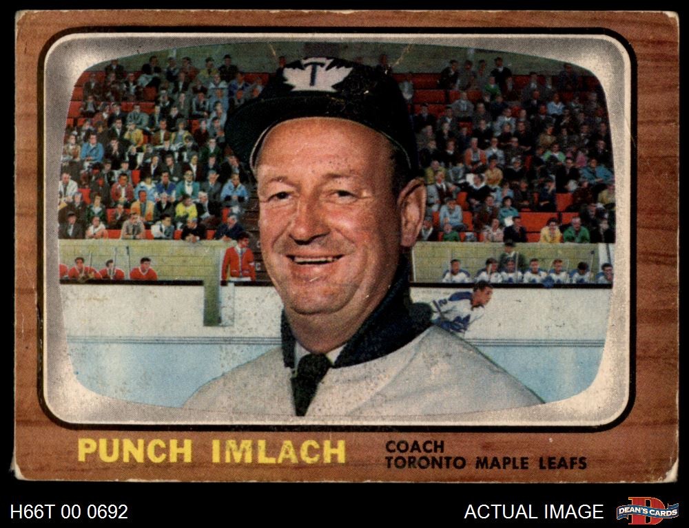 1966 Topps #11 Punch Imlach Maple Leafs COACH AUTHENTIC