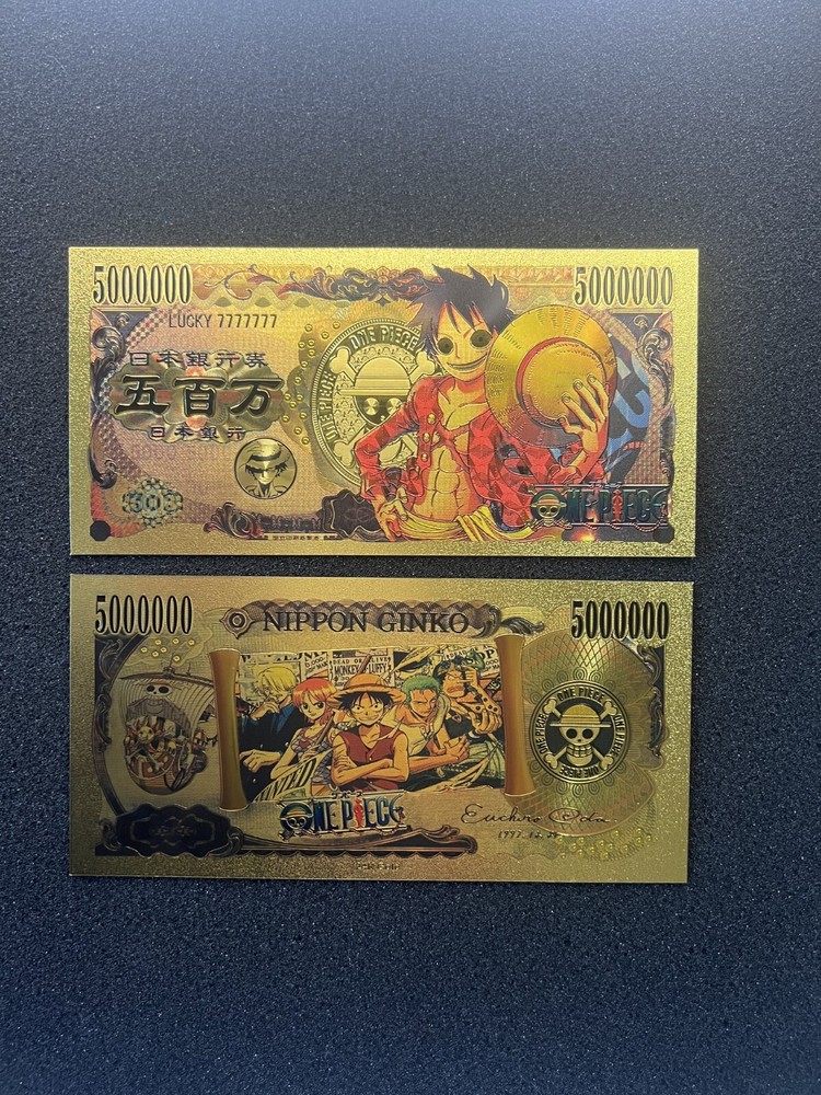 Monkey D Luffy - 24k Gold Foil Banknote - One Piece Anime