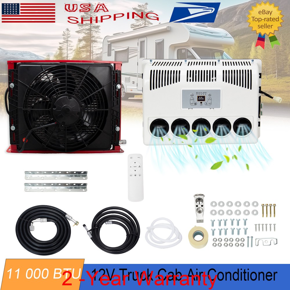 12V 11000 BTU Split AC for Trucks Buses RVs Caravans