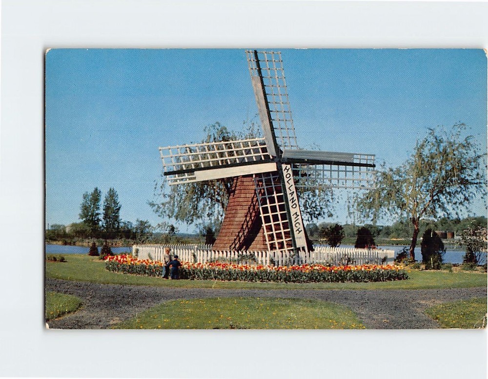 Postcard Windmill Park Holland Michigan